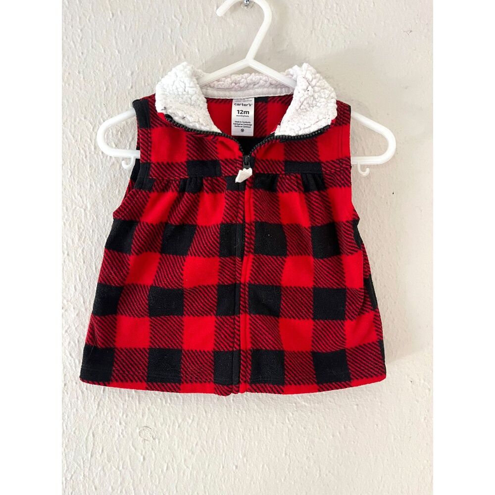 Plaid Vest; Soft Fleece jacket; Kids winter wear